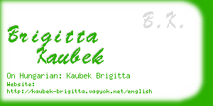 brigitta kaubek business card